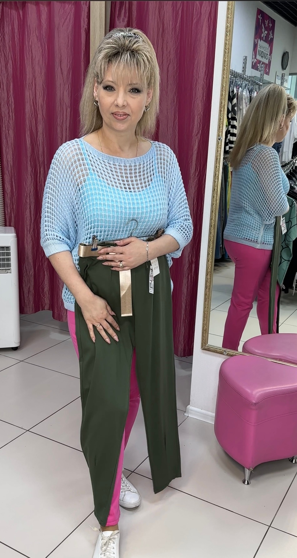 Итальянские трикотажные брюки-штанишки на резинке.