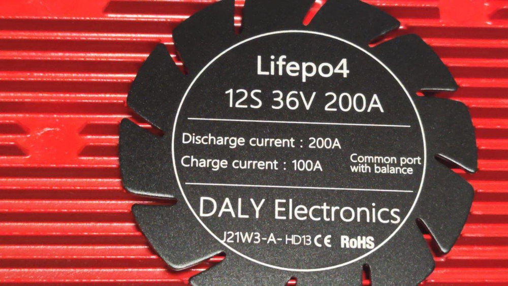 Плата контроля BMS LiFePO4 12S 36V 200A