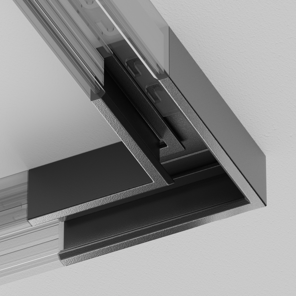 Коннектор угловой накладной Maytoni Exility X TRA239CL-41B