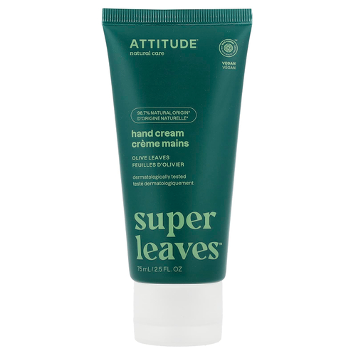 ATTITUDE, Super Leaves Science, крем для рук, листья оливы, 75 мл (2,5 жидк. унц.)