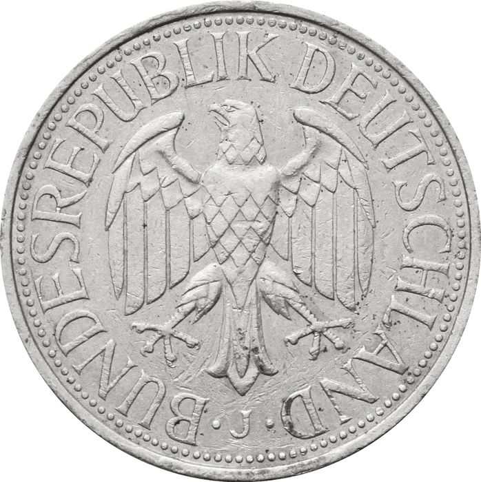 1 марка 1977 Германия (ФРГ) VF