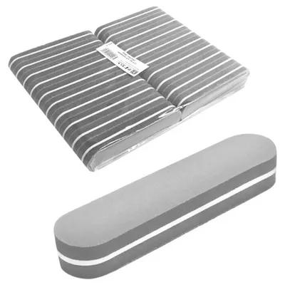 Баф-ластик средний (9см_2см) серый, упаковка 20 штук