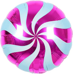 Шар круг Леденец малиново-голубой