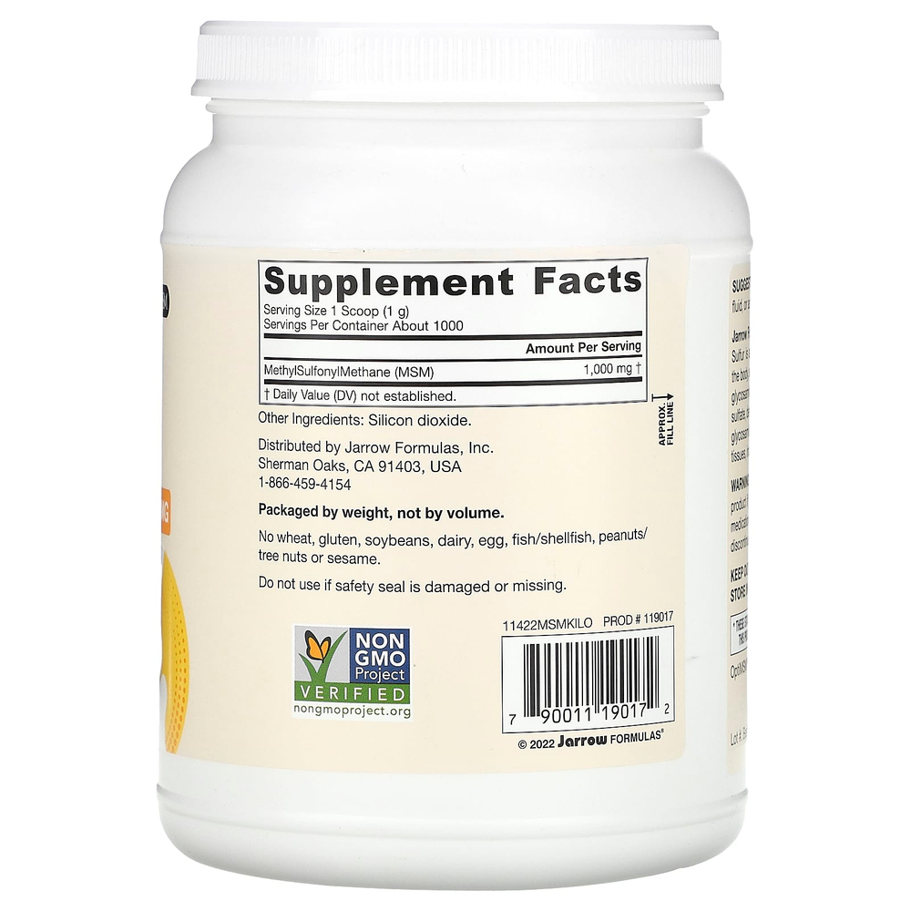 Jarrow Formulas, МСМ в порошке, 1000 г (35,5 унции)