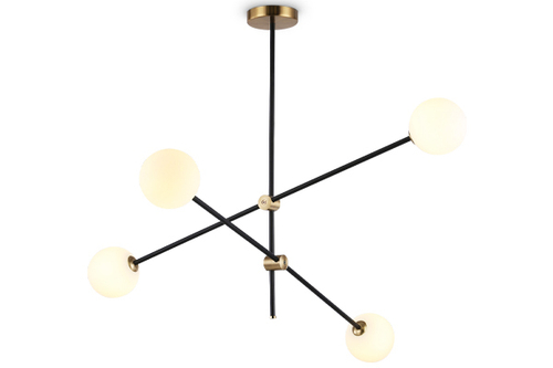 Подвесной светильник TR2507/4 BK/BS черный/латунь G9/4 max 10W D970*700