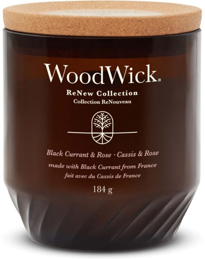 WOODWICK RENEW LARGE CANDLE BLACK CURRANT &amp; ROSE CANDLE 609 GR