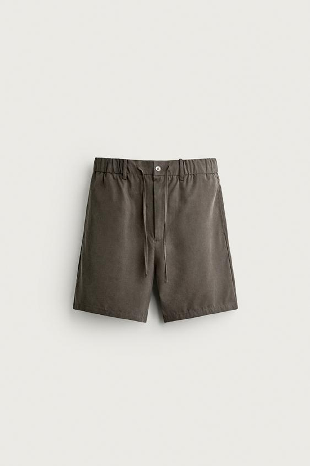 ZARA СТРУЯЩИЕСЯ ШОРТЫ RELAXED FIT, РОЗОВАТО-КОРИЧНЕВЫЙ
