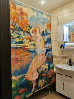 Штора «Девушка у озера», по мотивам живописи художника Огюста Ренуара, картина «La TOILETTE»