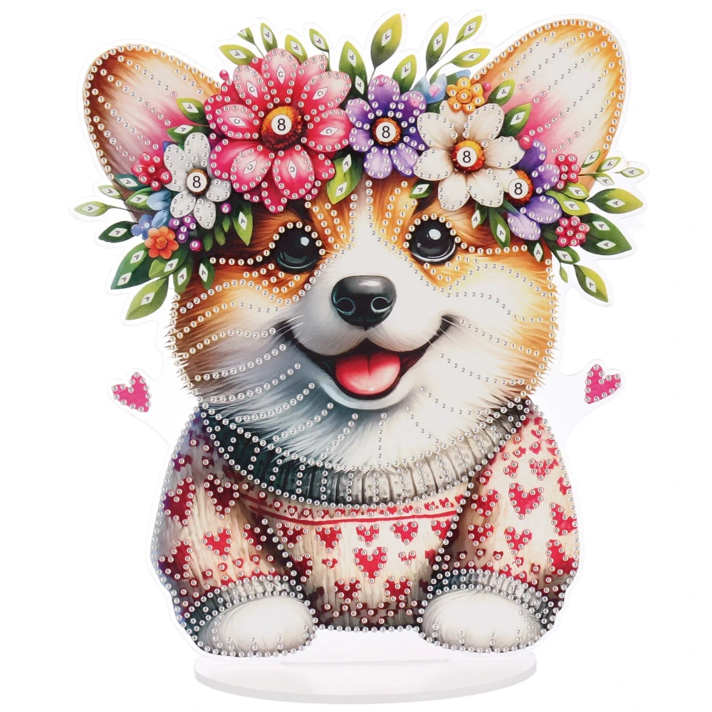 Набор для творчества на акриловой подставке «DIAMOND», корги, 21*24.5см, (коробка)