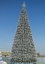 Уличная елка каркасная "Уральская сосна" (бело-зеленая леска) от 4 до 30 м