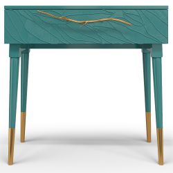 Консоль Арт Колор leaves Стайл Голд Пастельно-синий