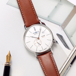 ZEPPELIN Roman Collection Quartz Movement Unisex Watch 41mm White Dial Stainless Steel Case Leather Strap