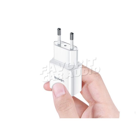 СЗУ 1 USB Usams US-CC060 T11 2100mA пластик белый