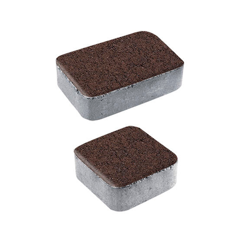 ТРОТУАРНАЯ ПЛИТКА КЛАССИКО - А.1.КО.4 ГРАНИТ КОРИЧНЕВЫЙ, КОМПЛЕКТ ИЗ 2 ВИДОВ ПЛИТ