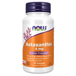 Now Foods Astaxanthin 4 mg 90 softgels , Астаксантин
