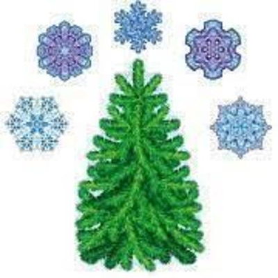 Наклейки на окна А3 сереб. металлизация, многоразовые "Елочка со снежинками" (Сфера)