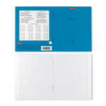 Тетрадь 18л., клетка, Erich Krause, скрепка, блок офсет, мелованный картон "Классика Neon", голубая