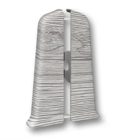 Торцевые (пара) для плинтуса 70мм "Деконика", 432 Дуб платиновый