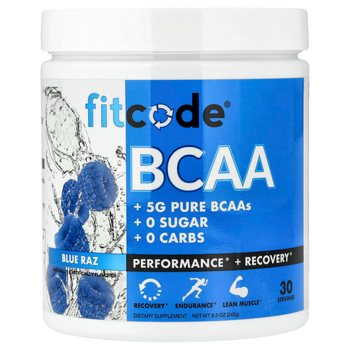 fitcode, BCAA, голубая малина, 240 г (8,5 унции)