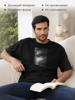 Футболка оверсайз с принтом любовь