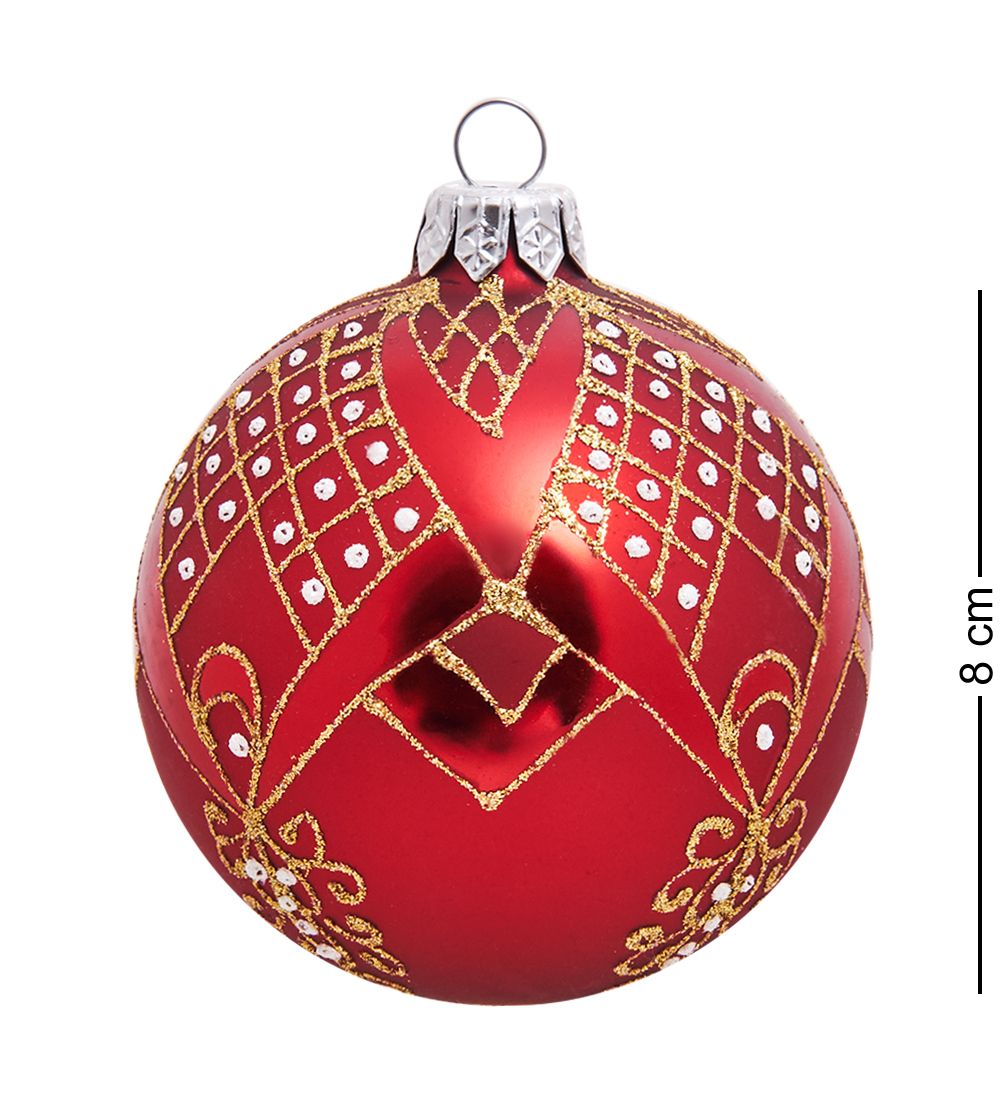 Элита НФШ-1432/3 Набор ел.украшений Шар 2шт «Вуаль» 80 мм