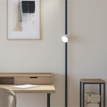 DK5543-WH+BK Поворотный светильник для трека-ремня Belty, серия Spot, со светодиодом, D100*H107мм, 48V DC, 12W, RA90, 120°, 3000K, IP20, белый с черным, алюминий