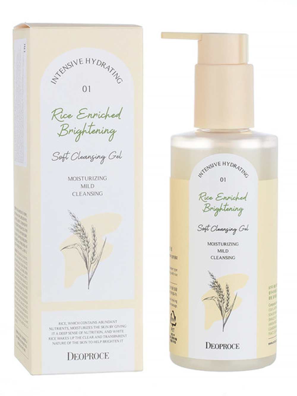 DEOPROCE Гель очищающий / Rice Enriched Brightening Soft Cleansing Gel, 200мл