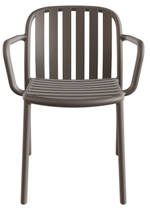 Кресло пластиковое Papatya Galata-K, тортора