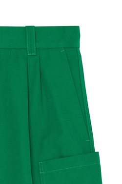ZARA X BENITO ANTONIO ШОРТЫ-БЕРМУДЫ-КАРГО СВОБОДНОГО КРОЯ С ЗАЩИПАМИ, ЗЕЛЕНЫЙ