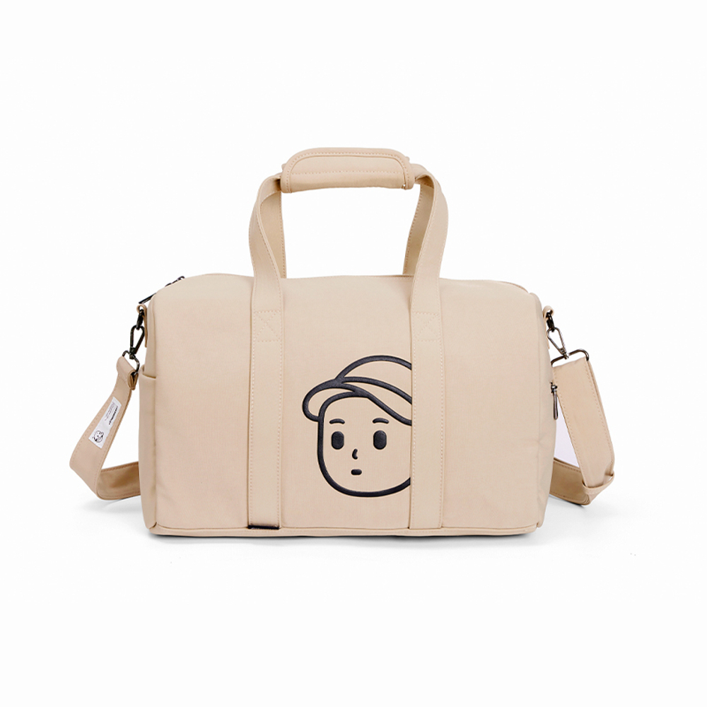 Finerworld Nylon Gym Bag Medium Unisex Sandstone, Texture Black