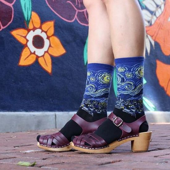 Носки "Звездная ночь" Винсент Ван Гог р-р 36-41 (синий)