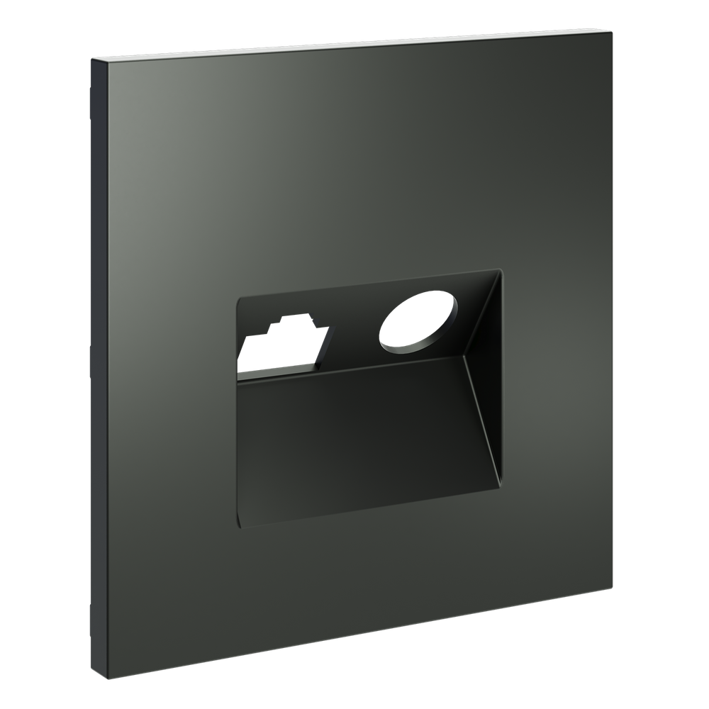 Накладка для розетки TV+RJ45 кат. 6, S70 (титан)