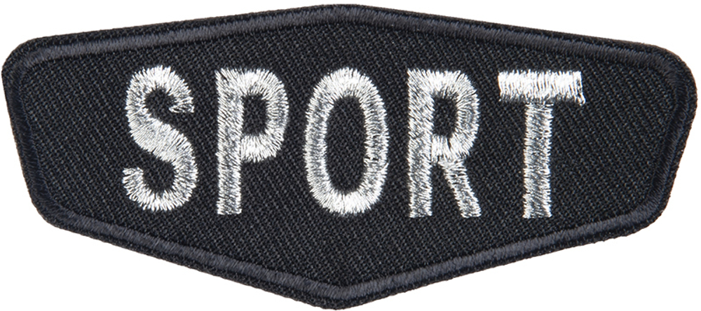Термоаппликация "Спорт (черный)", 1 шт, 7,8 х 3,5 см (10013160/021221/3004518/1_Китай)