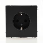 Розетка ArtGallery 16А с заземл. защ. шторки механизм базальт SE GAL001445