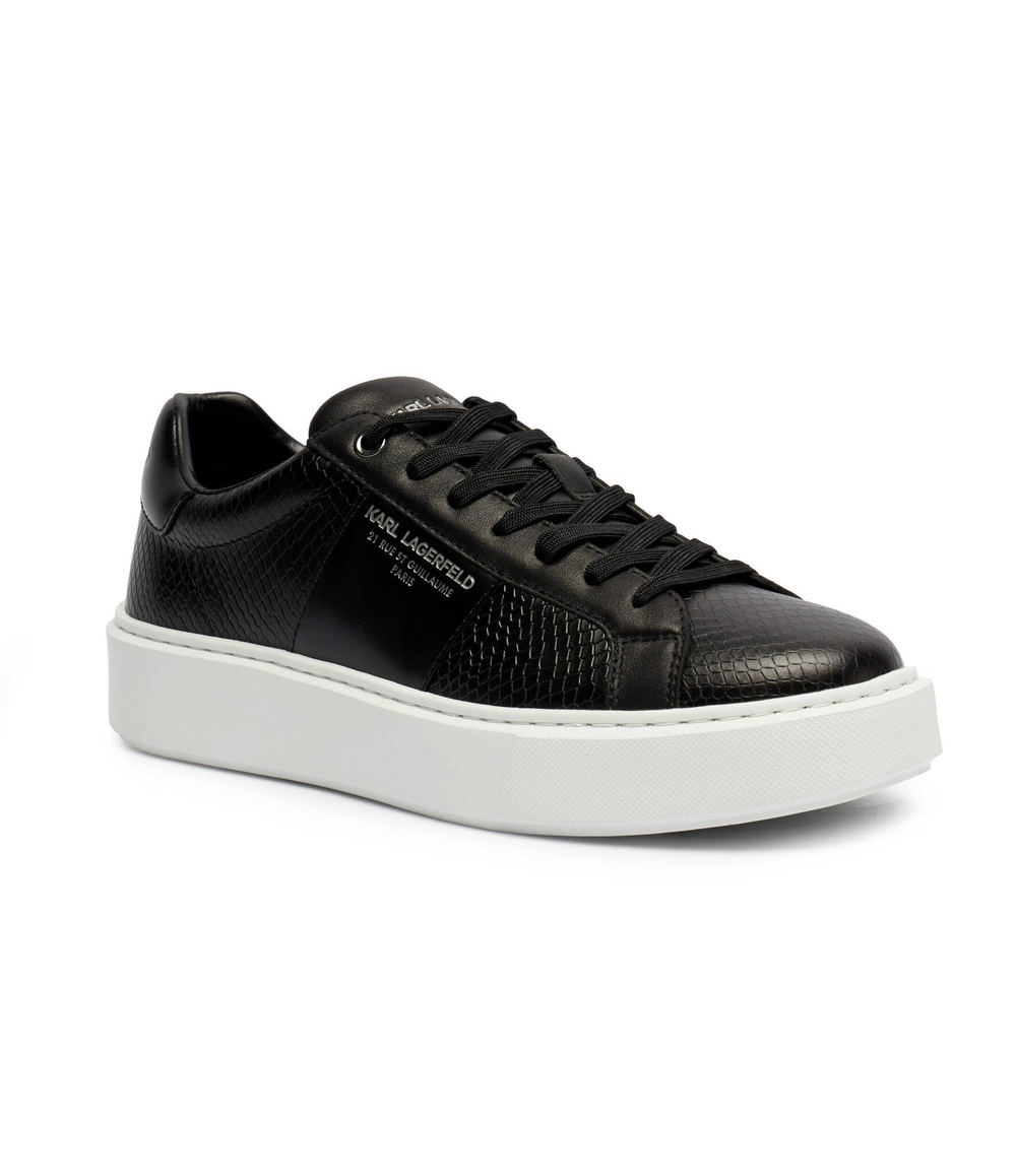 Кожаные кроссовки Karl Lagerfeld - черный(KL52221P)