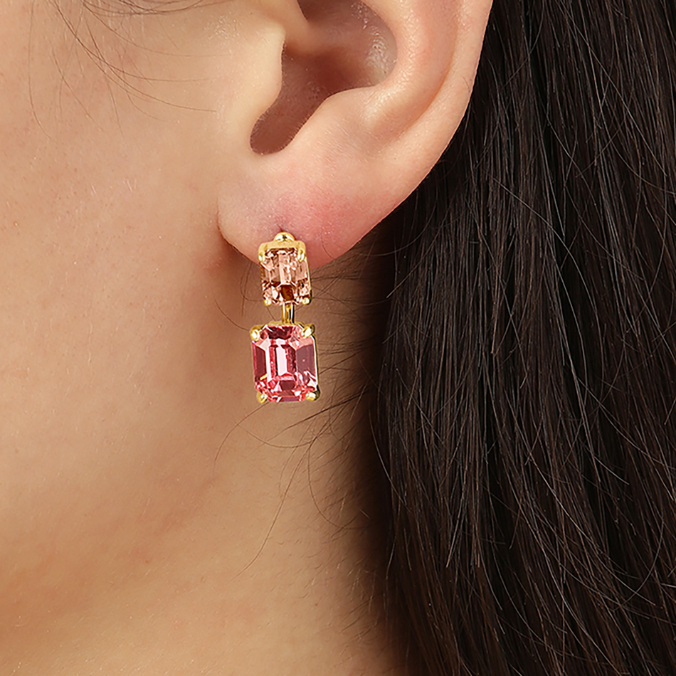 Серьги-трансформеры 2-in-1 Dyrberg Kern TETI SG LIGHT ROSE / PEACH 460006