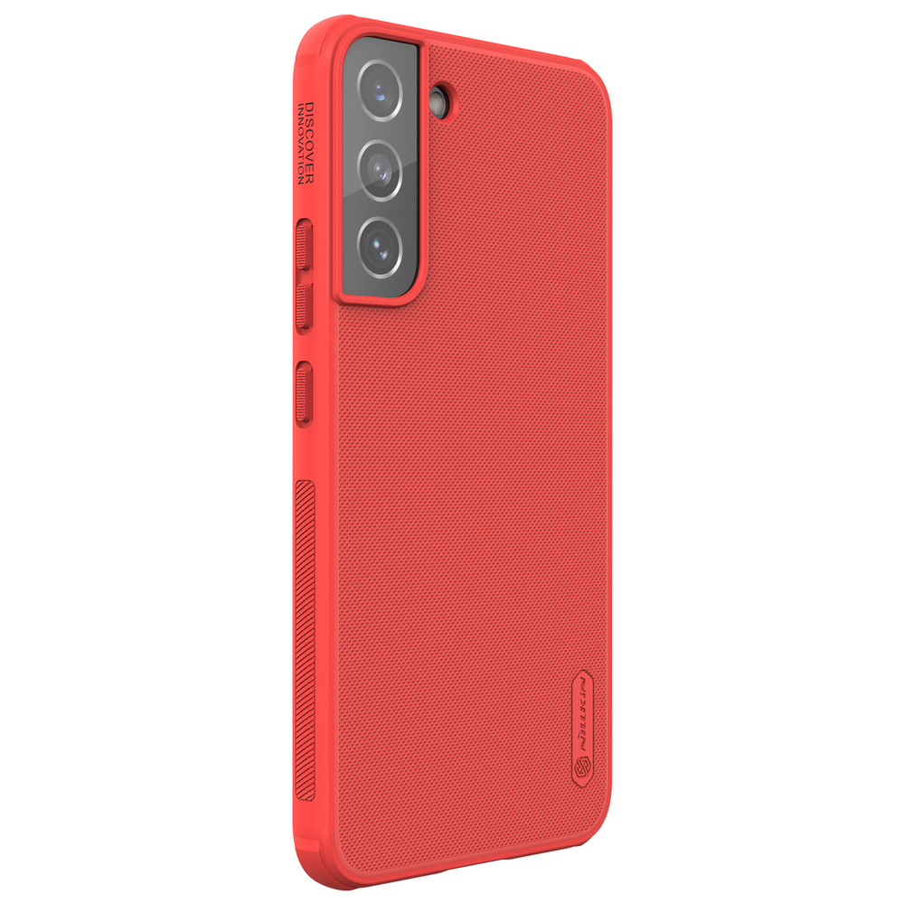 Чехол красного цвета от Nillkin для Samsung Galaxy S22+ Плюс, серия Super Frosted Shield Pro