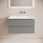 Тумба подвесная Sancos Folk с двумя ящиками 890х445х500, Ergraut soft, FL90ES