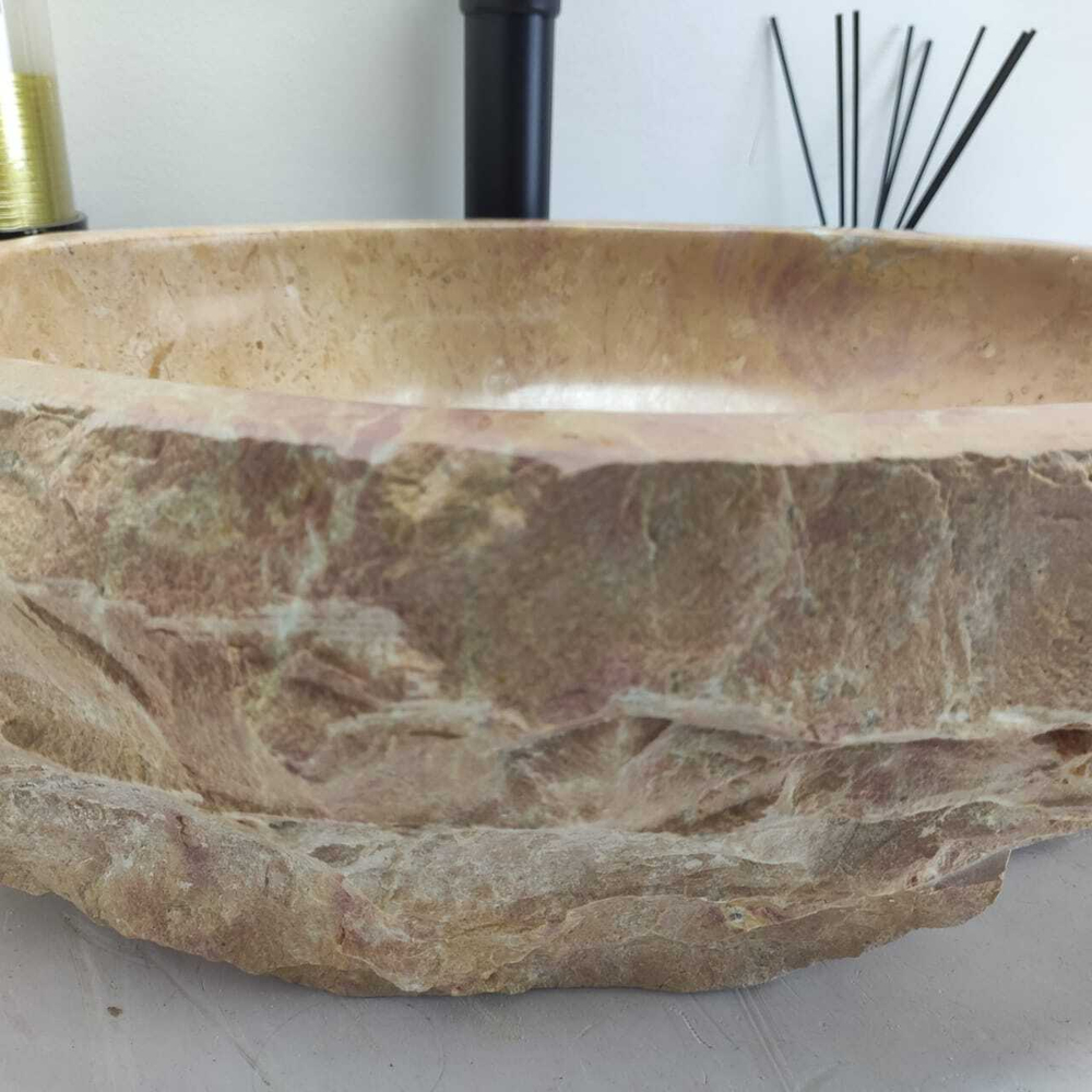 Каменная раковина из мрамора Erozy Red EM-60561 (51*39*15см)
