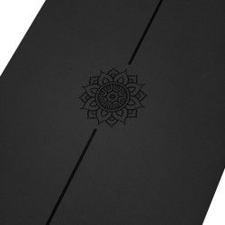 ULTRAцепкий 100% каучуковый коврик для йоги Simple Mandala Black 185*68*0,5 см