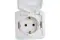 Розетка Legrand Quteo с заземлением + шторка накладная IP44 белая 25994