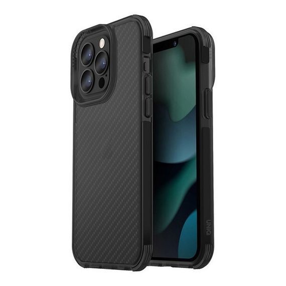 Чехол Uniq Combat Aramid effect для iPhone 13 Pro (IP6.1PHYB(2021)-COMASMK) черный (Smoke)