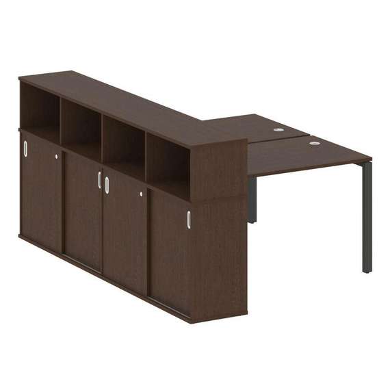 Метал Систем Рабочая станция с шкафом-купе на П-образном м/к БП.РС-СШК-4.2 Т