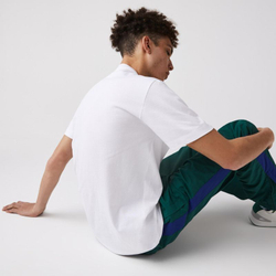 Мужская теннисная футболка Lacoste Crew Neck Pennants L Badge Cotton T-Shirt M - white
