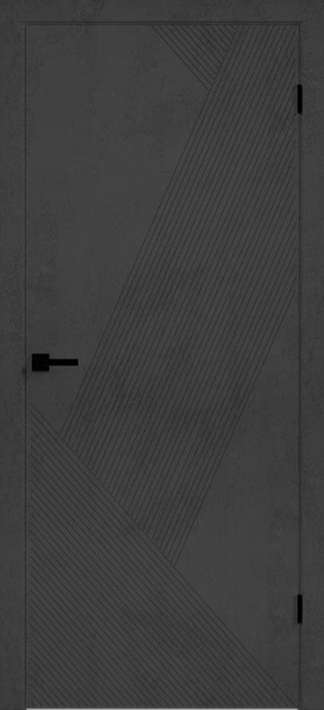Дверное полотно Клио темный бетон 80х190