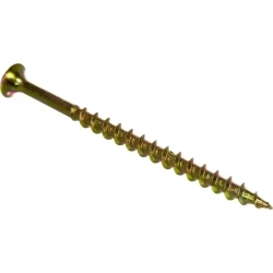 Саморез по дереву желтый цинк, крупная резьба гипсокартон-дерево 4,2х70, 700 шт, KF000134
