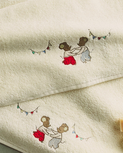 Zara Home Полотенце для лица и рук из хлопка, бежевый · 4698/013