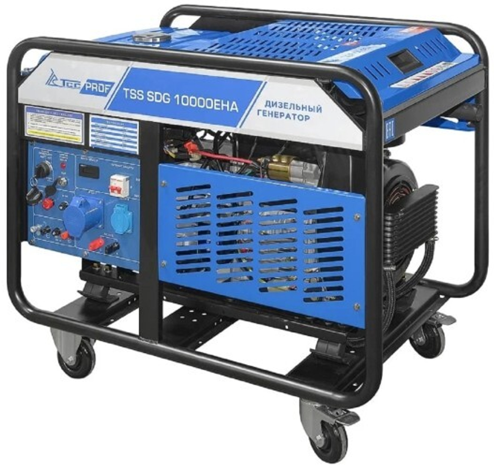 Генератор дизельный с воздушным охлаждением ТСС SDG10000 EHA открытая 100137