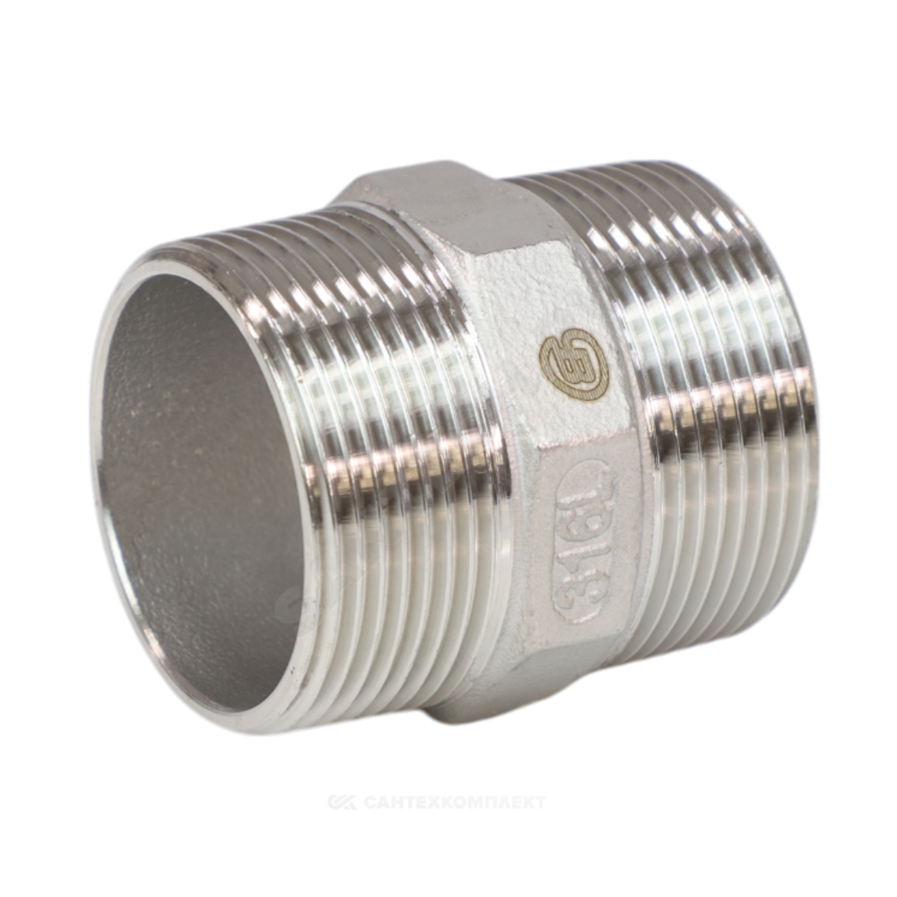 Ниппель сталь нерж Ду 50 (2") НР Benarmo