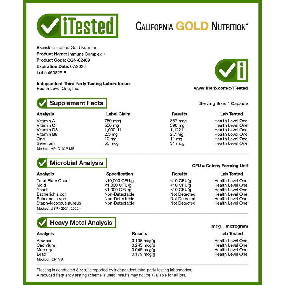 California Gold Nutrition, Defender 7, добавка с витаминами A, C, D3 и B6, цинком, селеном и бета-глюканом, 180 растительных капсул